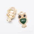Zinc Alloy Owl Charm Pendant No.257557 for DIY Necklace Bracelet Jewelry Making view 3