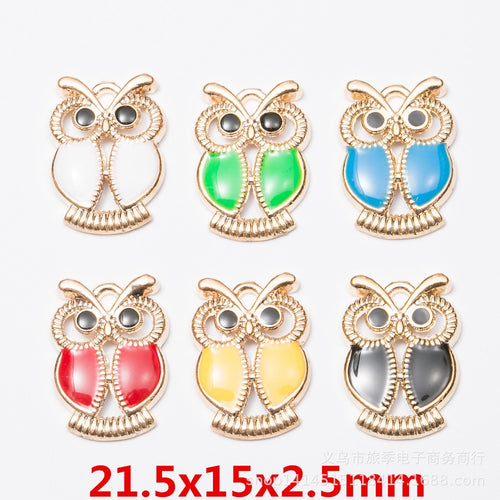 Zinc Alloy Owl Charm Pendant No.264898 for DIY Necklace Bracelet Jewelry Making