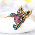 Black Gold Tone Bird Crystal Metal Brooch Pin for Jackets and Lapels view 4