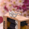 Korean Fashion Full Rhinestone Mask Ring Small Stall Jewelry Accessories view 2