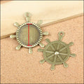 30mm Zinc Alloy Anchor Bezel Charm Pendant for DIY Necklace Bracelet Jewelry Making view 4