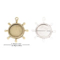 30mm Zinc Alloy Anchor Bezel Charm Pendant for DIY Necklace Bracelet Jewelry Making view 1