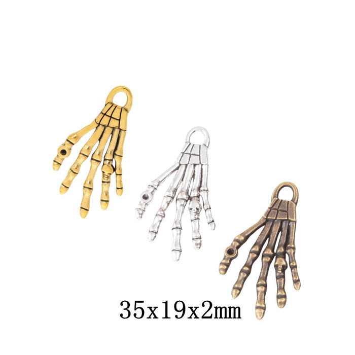 Zinc Alloy Hand Charm Pendant No.761808 for DIY Necklace Bracelet Jewelry Making