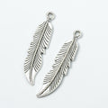 Zinc Alloy Feather Leaf Charm Pendant No.077267 for DIY Necklace Bracelet Jewelry Making view 3