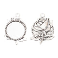 30mm Zinc Alloy Rose Frame Charm Pendant for DIY Necklace Bracelet Jewelry Making view 3