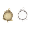 30mm Zinc Alloy Rose Frame Charm Pendant for DIY Necklace Bracelet Jewelry Making view 5