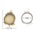30mm Zinc Alloy Rose Frame Charm Pendant for DIY Necklace Bracelet Jewelry Making view 1