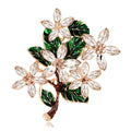 Black Gold Tone Flower Enamel Metal Brooch Pin for Jackets and Lapels view 1