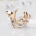 Red Gold Tone Phoenix Metal Brooch Pin for Jackets and Lapels view 5
