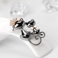 Gold Tone Silver Tone Cat Metal Brooch Pin for Jackets and Lapels view 4