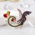 Red Gold Tone Phoenix Metal Brooch Pin for Jackets and Lapels view 4
