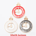 Zinc Alloy Clock Charm Pendant No.043060 for DIY Necklace Bracelet Jewelry Making view 1