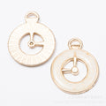 Zinc Alloy Clock Charm Pendant No.466583 for DIY Necklace Bracelet Jewelry Making view 2