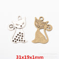 Zinc Alloy Cat Charm Pendant No.848694 for DIY Necklace Bracelet Jewelry Making view 1