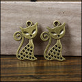 Zinc Alloy Cat Charm Pendant No.848694 for DIY Necklace Bracelet Jewelry Making view 4