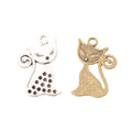 Zinc Alloy Cat Charm Pendant No.848694 for DIY Necklace Bracelet Jewelry Making view 5