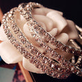 Korean Light Luxury Full Rhinestone Elastic Bracelet Simple Single Circle Fashion Accessory view 2