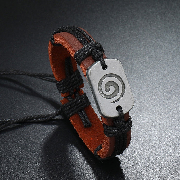 Cross Border New Handmade Braided Vintage Cowhide Leather Bracelet For Men