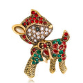 Red Gold Tone Santa Claus Twelve Designs Metal Brooch Pin 12 Pictured Designs view 4