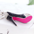Jeweled Platform High Heel Keychain with Red Enamel and Crystal Toe view 4