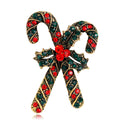 Red Gold Tone Santa Claus Twelve Designs Metal Brooch Pin 12 Pictured Designs view 12