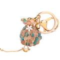 Beaded Fortune Pouch Keychain with Draped Chains and Bell Drops view 5