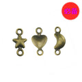 Double-Sided Star Alloy Pendant Charm 14x7mm