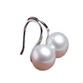 Elegant Korean Minimalist Gold Tone Alloy Double Hoop ABS Artificial Pearl Stud Drop Earrings view 5
