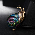 Green Gold Tone Snail Enamel Metal Brooch Pin for Jackets and Lapels view 5