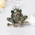 Green Gold Tone Frog Metal Brooch Pin 1 Pictured Designs view 4