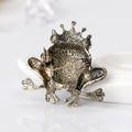 Green Gold Tone Frog Metal Brooch Pin 1 Pictured Designs view 3