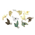 Zinc Alloy Double Leaves Charm Pendant No.338396 for DIY Necklace Bracelet Jewelry Making view 5