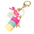 Macaron Stack Keychain with Pink Bow, Tower and Round Tag view 5