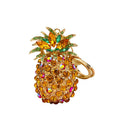 Jeweled Pineapple Keychain With Amber and Iridescent Crystals view 5