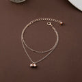 Korean Multi Layer Bell Anklet, Versatile Student Foot Chain Jewelry Bracelet view 4