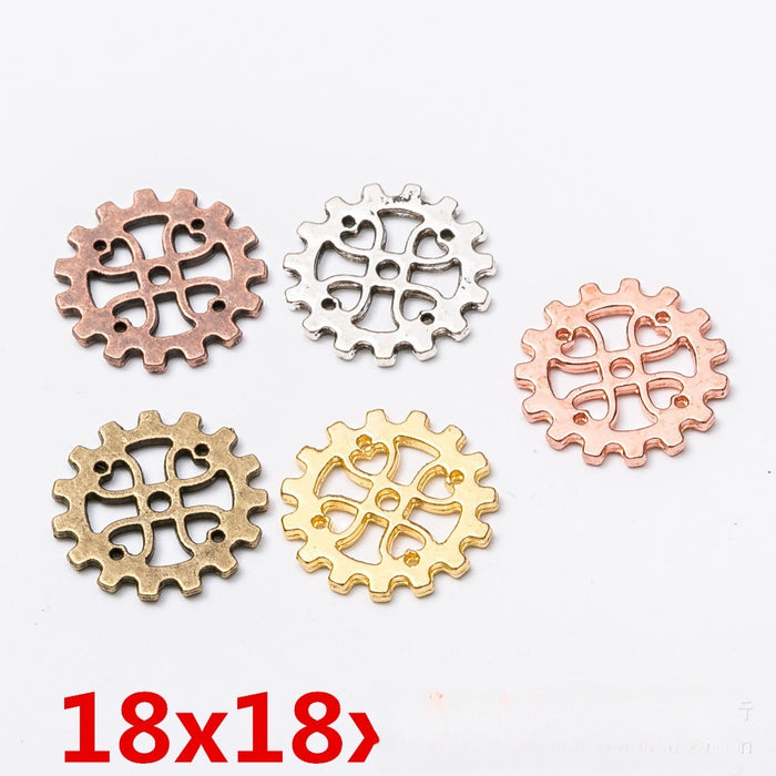 Zinc Alloy Gear Charm Pendant No.282482 for DIY Necklace Bracelet Jewelry Making