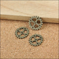 Zinc Alloy Gear Charm Pendant No.282626 for DIY Necklace Bracelet Jewelry Making view 3