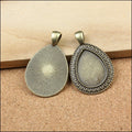 18x25mm Zinc Alloy Teardrop Setting Charm Pendant for DIY Necklace Bracelet Jewelry Making view 4