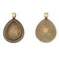18x25mm Zinc Alloy Teardrop Setting Charm Pendant for DIY Necklace Bracelet Jewelry Making view 2