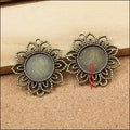 18mm Zinc Alloy Round Filigree Charm Pendant for DIY Necklace Bracelet Jewelry Making view 4