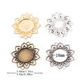 18mm Zinc Alloy Round Filigree Charm Pendant for DIY Necklace Bracelet Jewelry Making view 1