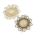 18mm Zinc Alloy Round Filigree Charm Pendant for DIY Necklace Bracelet Jewelry Making view 5