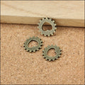Zinc Alloy Gear Charm Pendant for DIY Necklace Bracelet Jewelry Making view 3