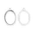 25x18mm Zinc Alloy Oval Bezel Charm Pendant for DIY Necklace Bracelet Jewelry Making view 2