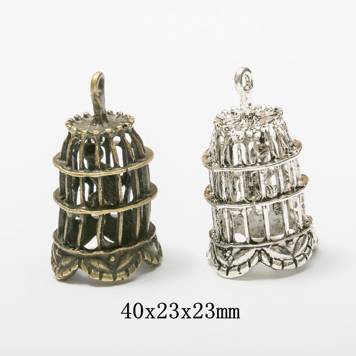 Zinc Alloy Bird Cage Charm Pendant No.666789 for DIY Necklace Bracelet Jewelry Making