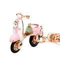 Jeweled Vintage Scooter Keychains in Five Pictured Enamel Colors view 5