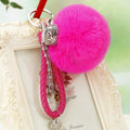 Palace Bell Faux Fur Pom Pom Keychains in Forty Pictured Options view 4