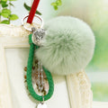 Palace Bell Faux Fur Pom Pom Keychains in Forty Pictured Options view 7