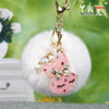 Pink Rabbit White-Pom