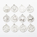 20.5x17.5mm Zinc Alloy Zodiac Signs Charm Pendant for DIY Necklace Bracelet Jewelry Making view 3